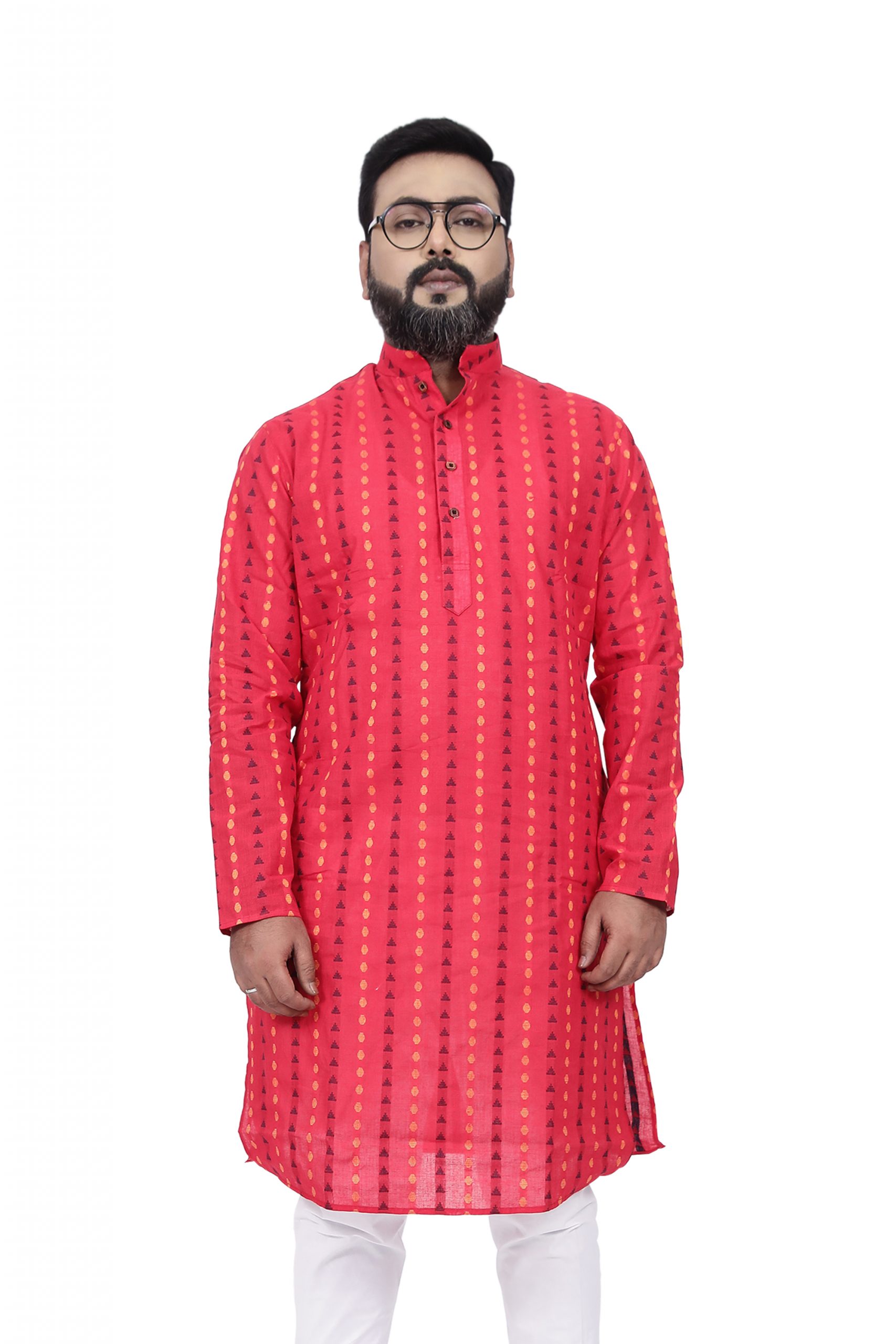 red punjabi kurta